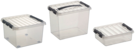 Conteneur de stockage gerbable transparent