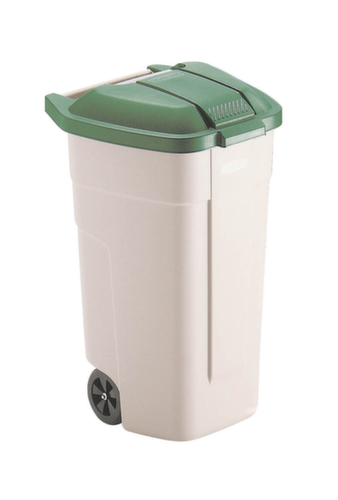 Rubbermaid Wertstofftonne, 100 l, beige, Deckel grün Standard 1 L