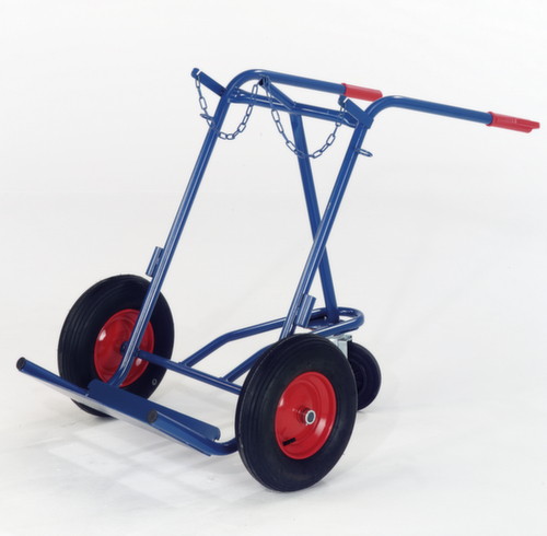 Rollcart Flaschenkarre mit Stützrad, für 2x40/50 l Flasche, Vollgummi-Bereifung Standard 1 L