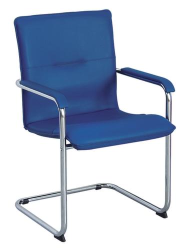 Nowy Styl Freischwinger-Besucherstuhl Rumba, Sitz Kunstleder, blau Standard 1 L