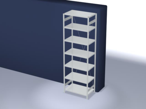 hofe System-Steckregal in mittelschwerer Bauart, Höhe x Breite x Tiefe 3000 x 1060 x 635 mm, 7 Böden