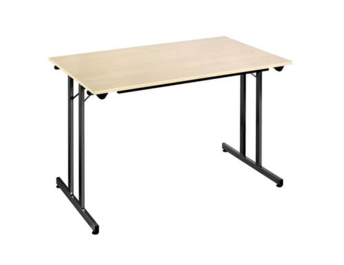 Stapelbarer Mehrzweck-Klapptisch, Breite x Tiefe 1200 x 700 mm, Platte Ahorn