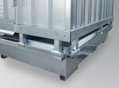 Verzinkter Gefahrstoff-Container, Lagerung aktiv, Breite x Tiefe 4075 2875 mm Detail 1 L