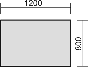 Gera Höhenverstellbarer Schreibtisch Pro mit C-Fußgestell in silber Technische Zeichnung 1 L