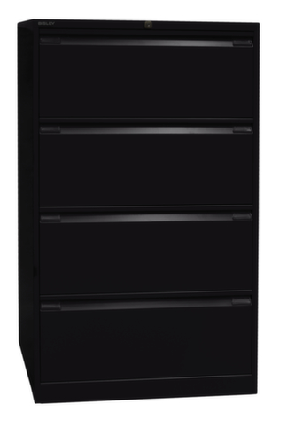 Bisley Hängeregistraturschrank, 4 Auszüge, schwarz/schwarz Standard 2 L