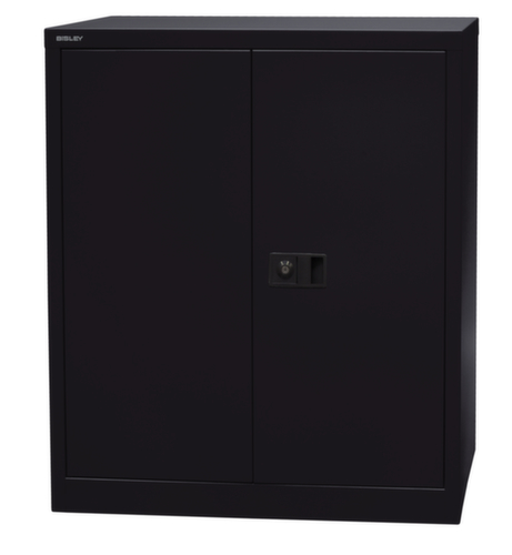 Bisley Aktenschrank, 2 Ordnerhöhen, schwarz/schwarz Standard 3 L