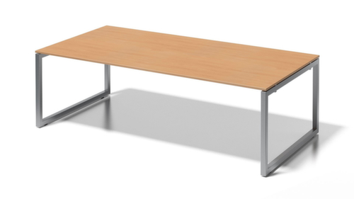 Bisley Konferenz- und Chefschreibtisch Cito mit Kufengestell, Breite x Tiefe 2400 x 1200 mm, Platte Buche Standard 1 L