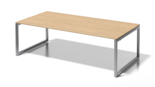 Bisley Konferenz- und Chefschreibtisch Cito mit Kufengestell, Breite x Tiefe 2400 x 1200 mm, Platte Ahorn Standard 1 L