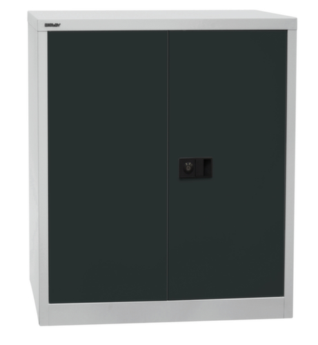 Bisley Aktenschrank Universal, 2 Ordnerhöhen, lichtgrau/anthrazitgrau Standard 2 L