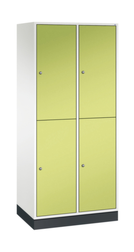 C+P Doppelstöckiger Großraum-Garderobenschrank Intro, Abteilbreite 360 mm Standard 2 L