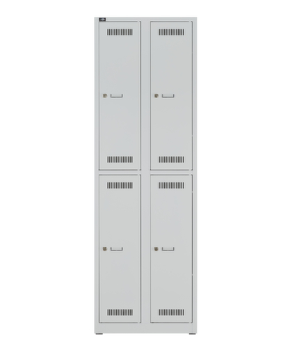 Bisley Doppelstöckiger Garderobenschrank Light, Abteilbreite 300 mm Standard 2 L