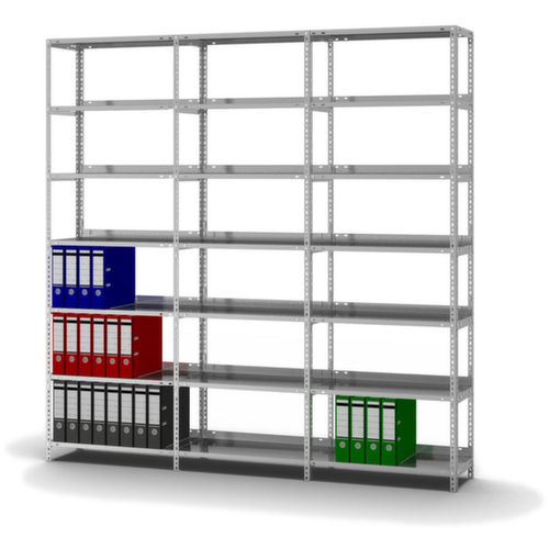 hofe Akten-Schraubregal, 7 Böden, mit korrosionsschützender Zinkbeschichtung Standard 3 L