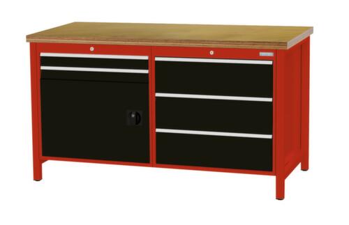 Bedrunka + Hirth Werkbank, 5 Schubladen, 1 Schrank Standard 1 L