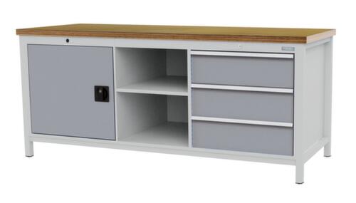 Bedrunka + Hirth Werkbank, 3 Schubladen, 1 Schrank, 2 Ablageböden Standard 1 L