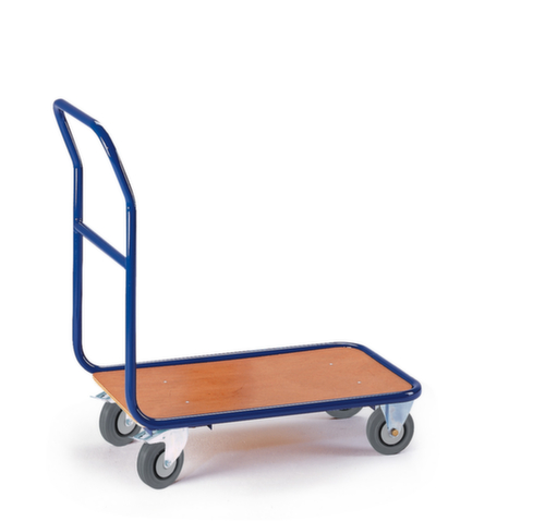 Rollcart Schiebebügelwagen mit pannensicherer Bereifung, Traglast 250 kg, Ladefläche 800 x 500 mm Standard 1 L