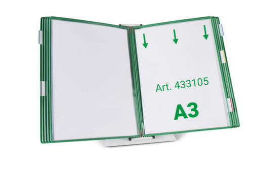 tarifold Tisch-Sichttafelsystem, mit 10 Sichttafeln in DIN A3 Standard 1 L