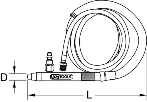 KS Tools Druckluft-Stiftschleifer Standard 6 L