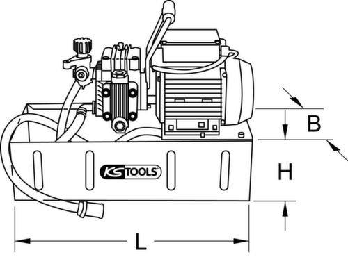 KS Tools Elektrische Druck-Prüfpumpe Standard 8 L
