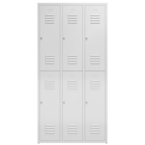 Doppelstöckiger Garderobenschrank ClassiX, Abteilbreite 290 mm Standard 2 L