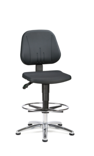 Treston ESD-Arbeitsstuhl Ergo 25 PU ESD, Sitz PU-Schaum schwarz, mit Gleitern Standard 1 L