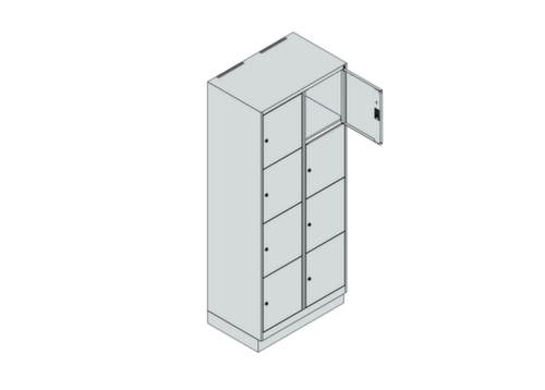 C+P Schließfachschrank Classic Plus, 8 Fächer Technische Zeichnung 1 L