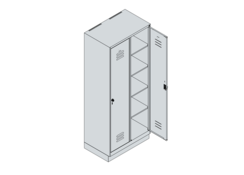 C+P Wäscheverteilschrank Classic Plus, Abteilbreite 400 mm Standard 3 L