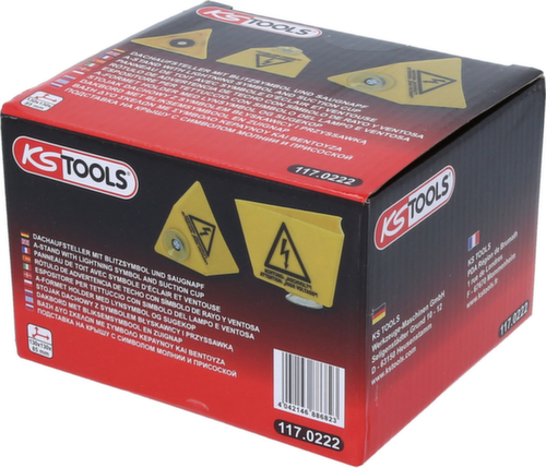 KS Tools Dachaufsteller mit Blitzsymbol und Saugnapf Standard 4 L