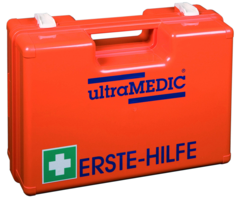 ultraMEDIC Erste-Hilfe-Koffer Basic mit Wandhalterung, Füllung nach DIN 13157