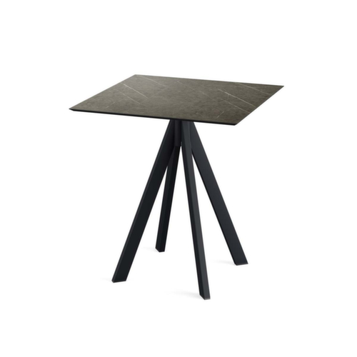 VEBA Bistrotisch Essentials Infinity, Breite x Tiefe 700 x 700 mm, Platte Midnight Marble Standard 1 L