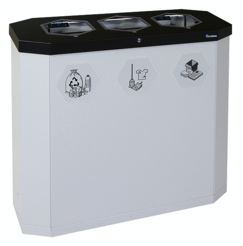 stumpf Fahrbare Wertstoffsammelstation S Sixco 3 »smart«, 3 x 45 l Standard 1 L