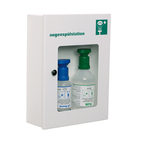 B-Safety Augenschutz-Wandschrank, Augenspülflaschen Standard 1 L