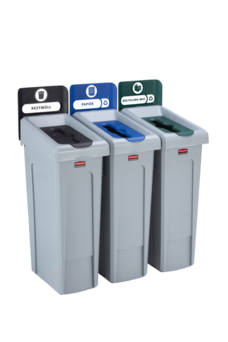 Rubbermaid Deckel Slim Jim® für Recycling-Station, blau Standard 3 L