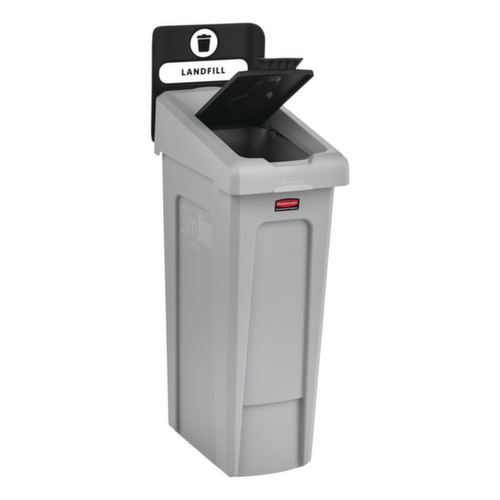 Rubbermaid Deckel Slim Jim® für Recycling-Station, schwarz Standard 4 L