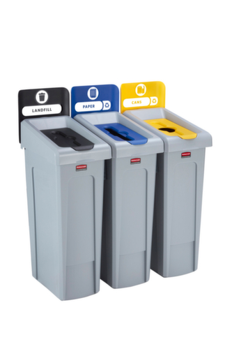 Rubbermaid Deckel Slim Jim® für Recycling-Station, blau Standard 3 L