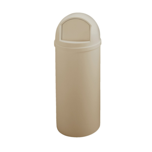 Rubbermaid Feuerhemmender Abfallbehälter Marshal® Classic, 57 l, beige, Deckel beige