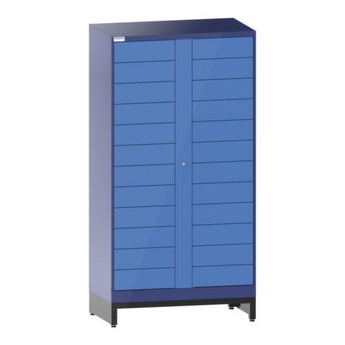 Thurmetall Elektro-Fächerschrank, NCS S 4040-R70 B Taubenblau/NCS S 1060-R80B Hellblau Standard 1 L