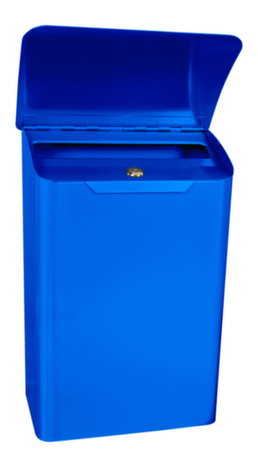 Wandbriefkasten Lugon mit verdecktem Schloss, blau Standard 2 L