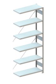 META System-Steckregal CLIP Anbaufeld, Höhe x Breite x Tiefe 2500 x 1006 x 436 mm, 6 Böden