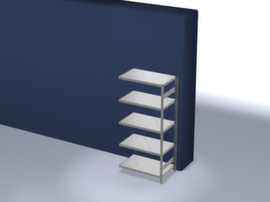 hofe System-Steckregal in Standard Bauart, Höhe x Breite x Tiefe 2000 x 1010 x 635 mm, 5 Böden