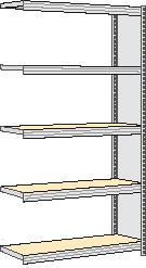 regalwerk Spanplatten-Steckregal mit Böden, Höhe x Breite x Tiefe 2000 x 1285 x 326 mm, 5 Böden