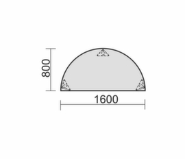 Gera Konferenztisch Basis, Breite x Tiefe 1600 x 800 mm, Platte weiß
