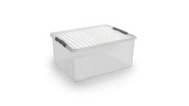 Aufbewahrungsbox ECO, transparent, Inhalt 120 l, Deckel