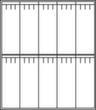 C+P Doppelstöckiger Garderobenschrank Classic mit 5x2 Abteilen mit Lüftungsrosetten, Abteilbreite 300 mm Technische Zeichnung 1 S