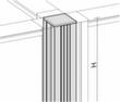 Gera Verbindungssäule Pro für Trennwand, Höhe 1800 mm