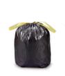Müllsack mit Verschlussband, 60 l, schwarz