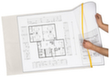 EICHNER Planschutztasche für Baupläne, transparent/gelb, DIN A1 Milieu 1 S