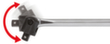 KS Tools 3/4" CHROMEplus Gelenk-Steckgriff Standard 8 S