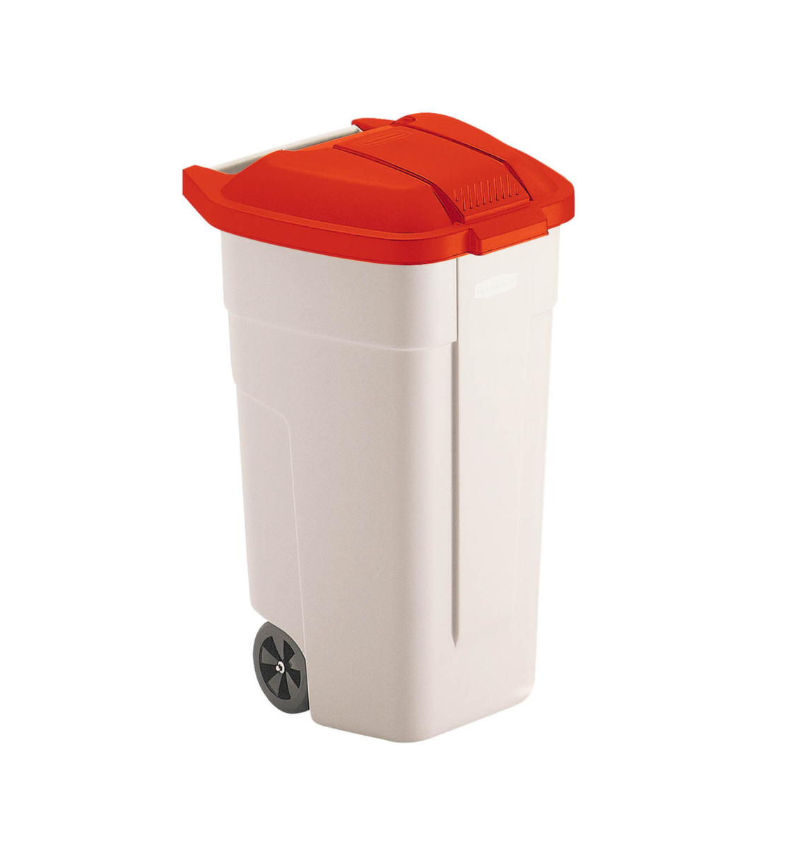 Rubbermaid Wertstofftonne, 100 l, beige, Deckel rot Standard 1 ZOOM