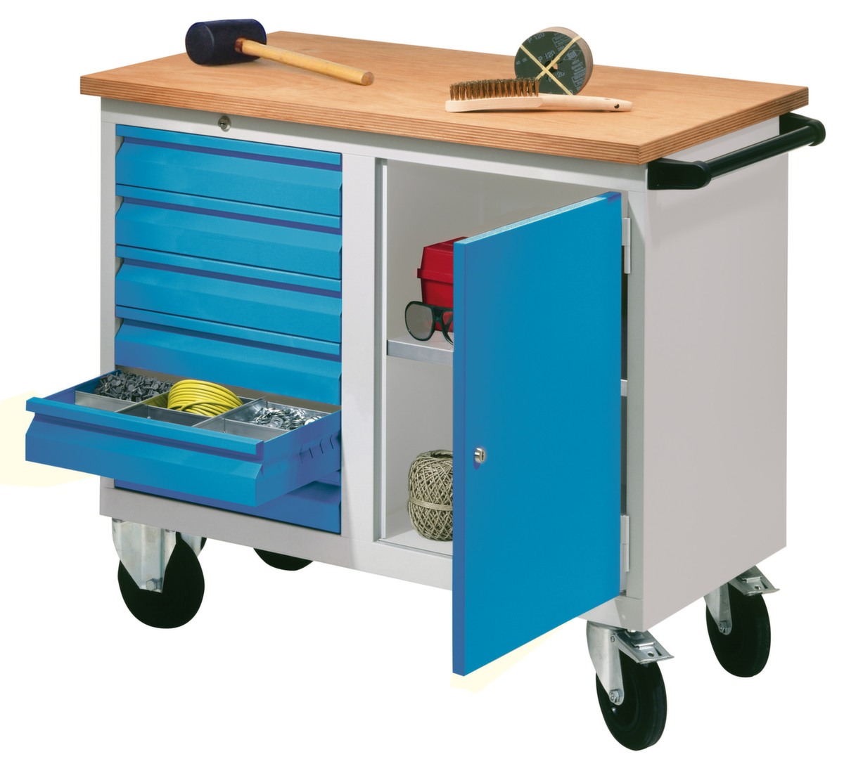 PAVOY Mobile Werkbank, 6 Schubladen, 1 Schrank Standard 2 ZOOM