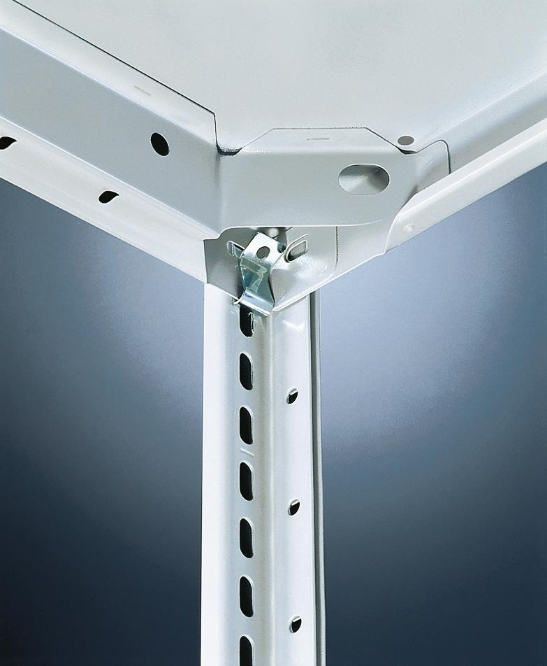 META System-Steckregal CLIP Anbaufeld, Höhe x Breite x Tiefe 2500 x 756 x 636 mm, 6 Böden Detail 1 ZOOM